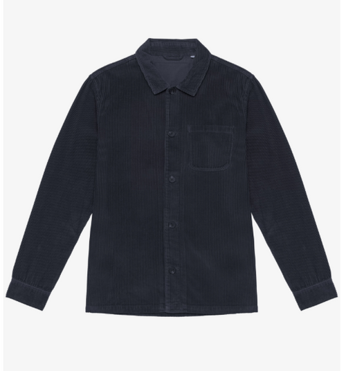 Chaqueta de Pana Azul lavado 100% Algodón Orgánico (muestra de diseño)