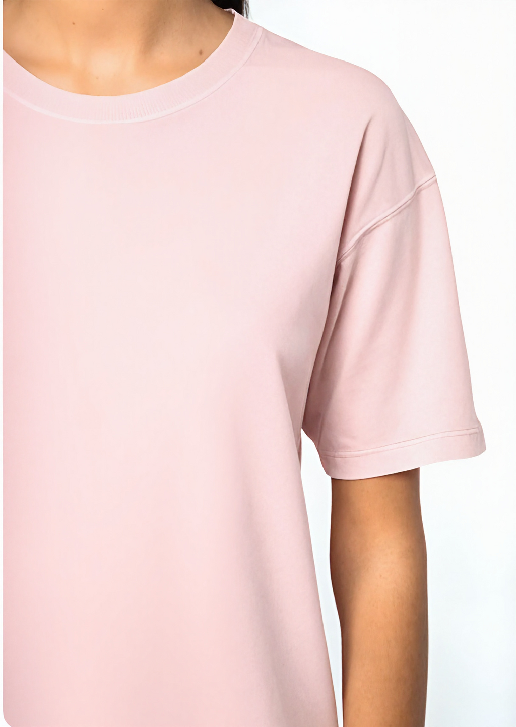Vestido Oversize Efecto Lavado Rosa (muestra de diseño)