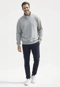 Sudadera Oversize Gris Jaspeado Unisex  talla L (Muestra)