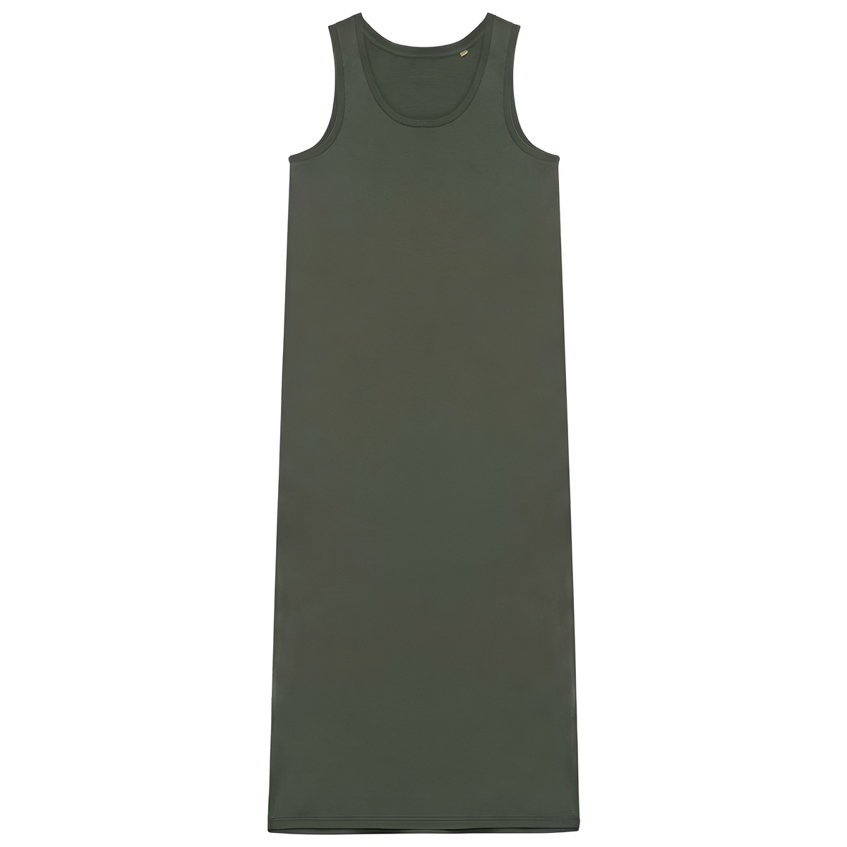 Vestido Largo con Aberturas laterales Khaki (Muestra de diseño)