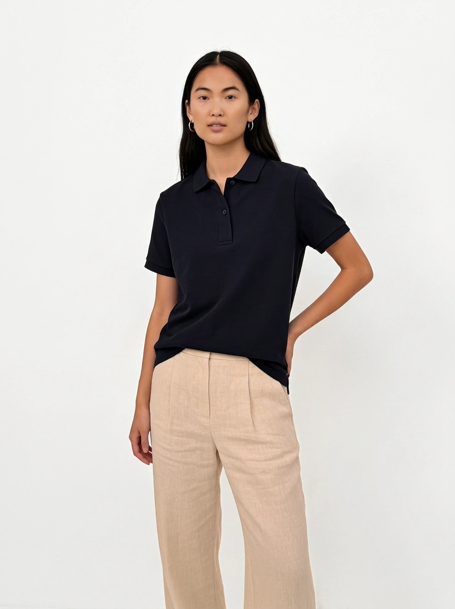 Polo 100% algodón orgánico Azul Marino