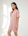 Vestido Oversize Efecto Lavado Rosa (muestra de diseño)