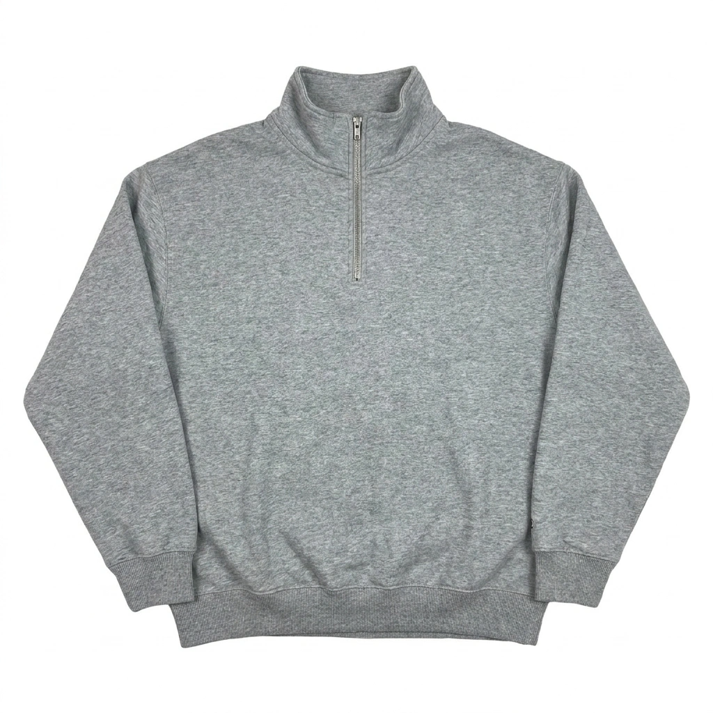 Sudadera Oversize Gris Jaspeado Unisex  talla L (Muestra)