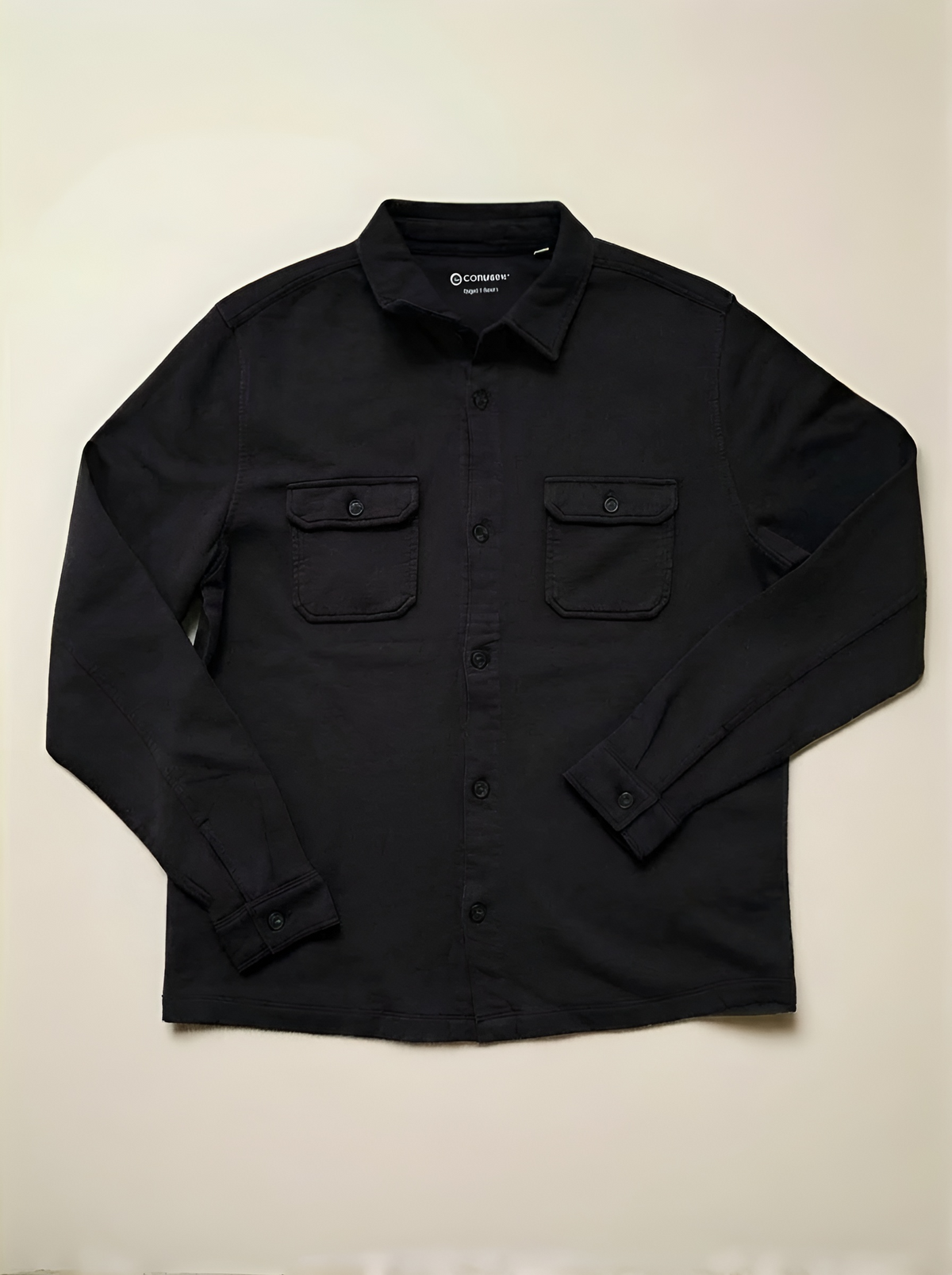 Sobrecamisa Felpa Negro Lavado