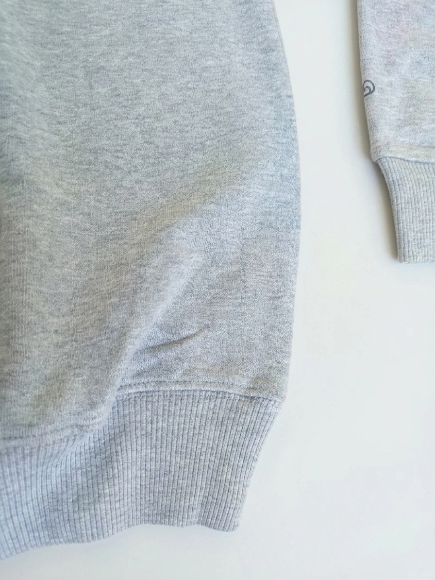 Sudadera Oversize Gris Jaspeado Unisex  talla L (Muestra)