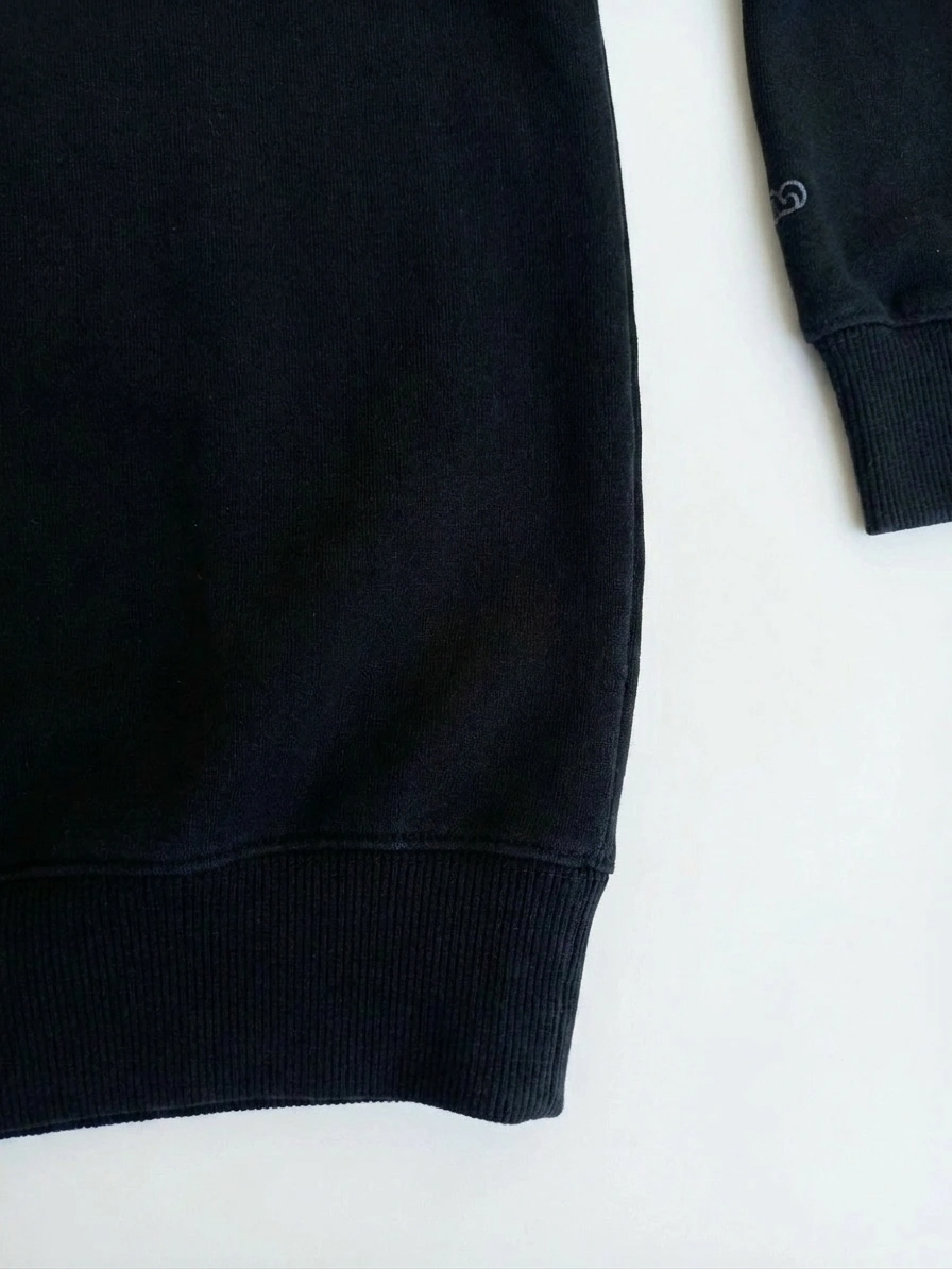 Sudadera Oversize Negra Unisex talla M  (Muestra)