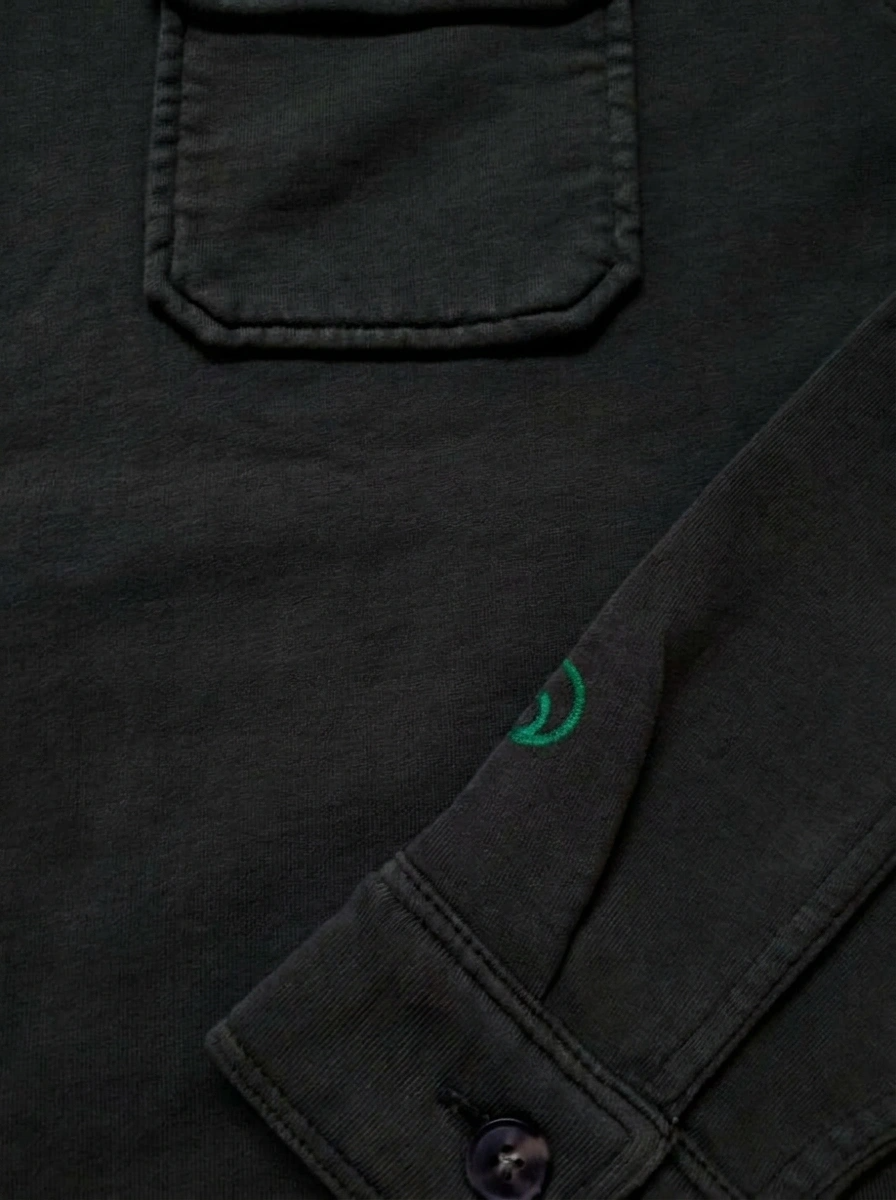Sobrecamisa Felpa Negro Lavado