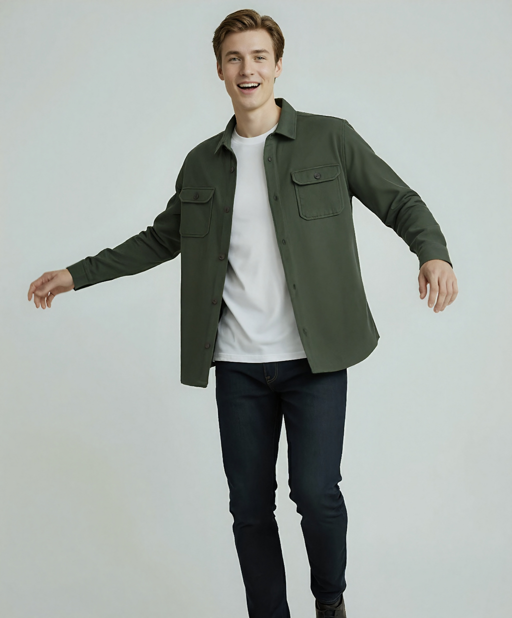 Sobrecamisa Felpa Khaki Lavado (muestra de diseño)