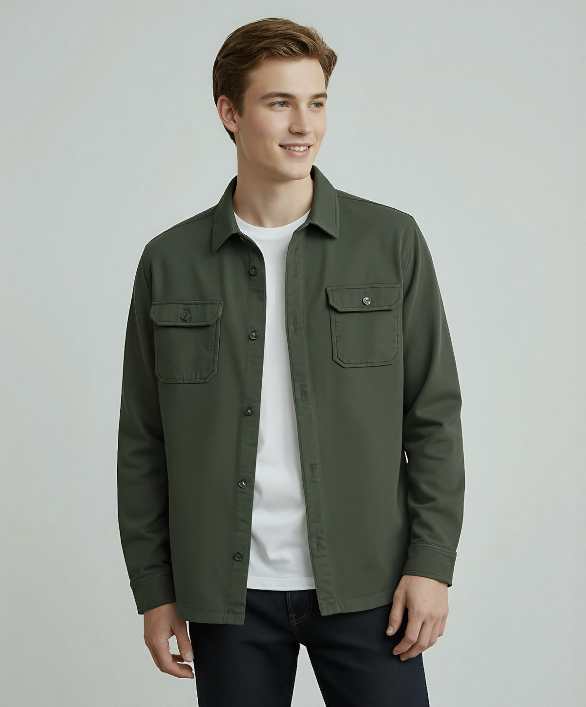 Sobrecamisa Felpa Khaki Lavado (muestra de diseño)