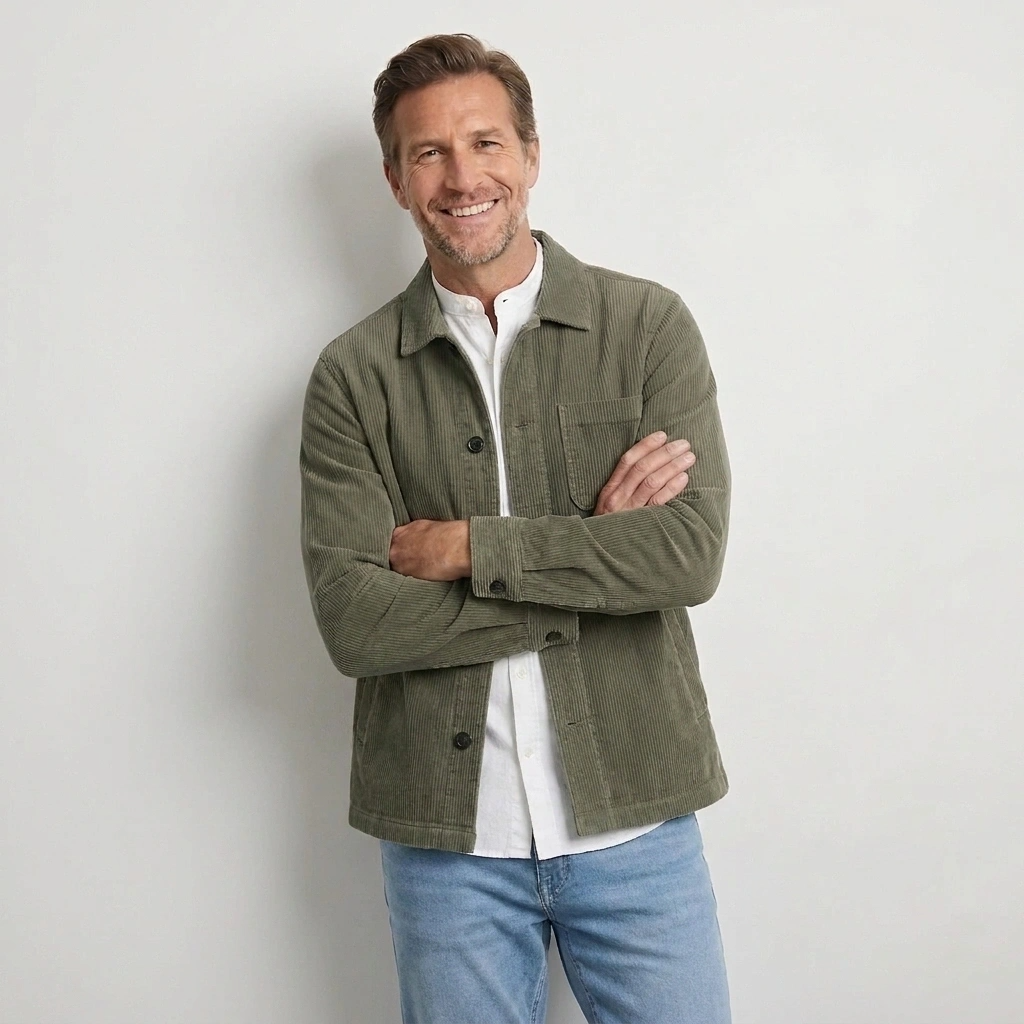 Chaqueta de Pana Khaki 100% Algodón Orgánico
